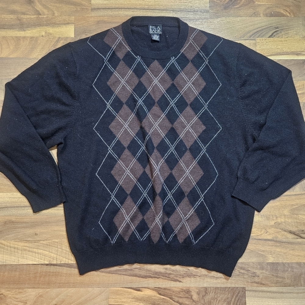 Jos. A. Bank Lambswool Argyle Sweater XXL